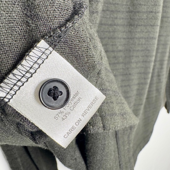 Billy Reid Stripped Cotton Long Sleeve Polo Henley Shirt Sz Large - Picture 11 of 11